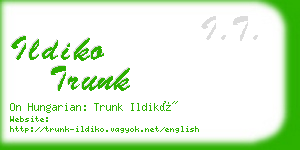 ildiko trunk business card